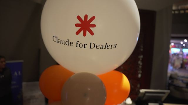 The Claude for Dealers balloon at the Sun Dial